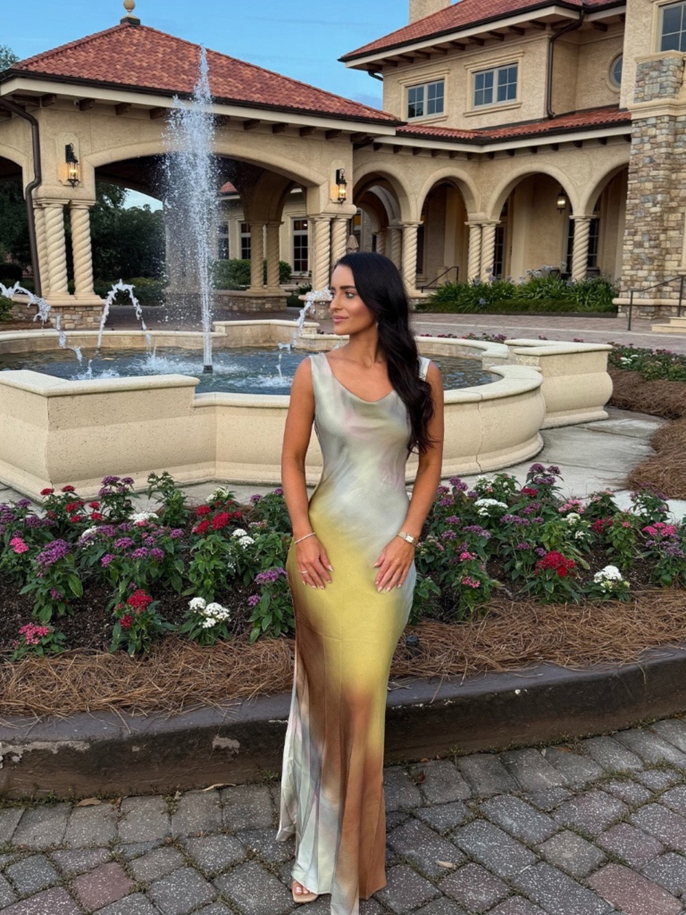 12th Tribe Dolce Golden Ombre Cowl Maxi Dress Size MM PRE-ORDER EARLY APR 2026 - Picture 3 of 6